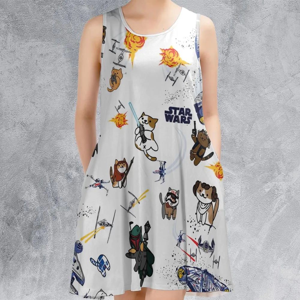Star Wars Cats Sleeveless Dress - 2