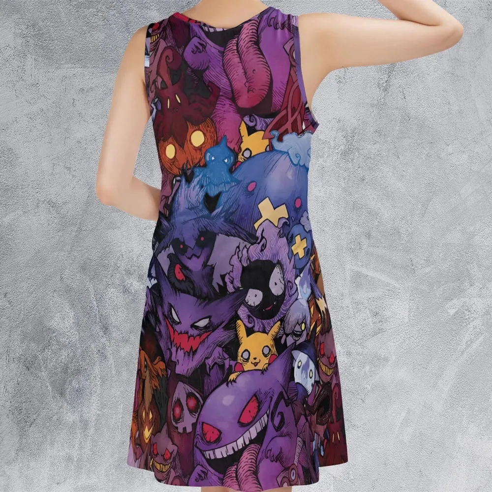 Scaries Poison Pokemon Sleeveless Dress - 3