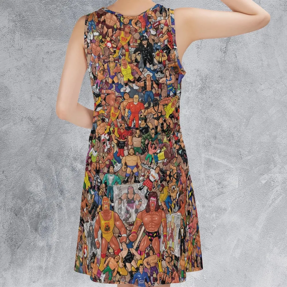 Wrestling Hulk Hogan and Buddies Figures Sleeveless Dress - 3