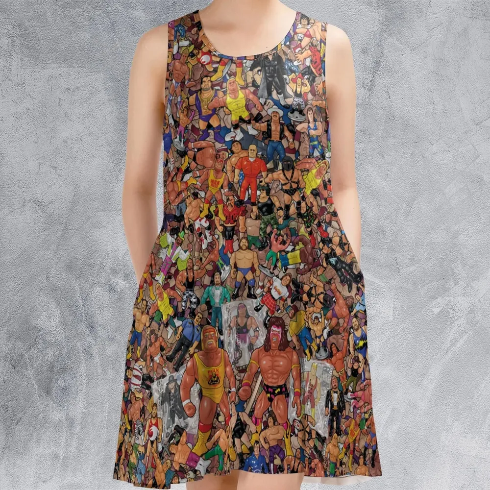 Wrestling Hulk Hogan and Buddies Figures Sleeveless Dress - 2