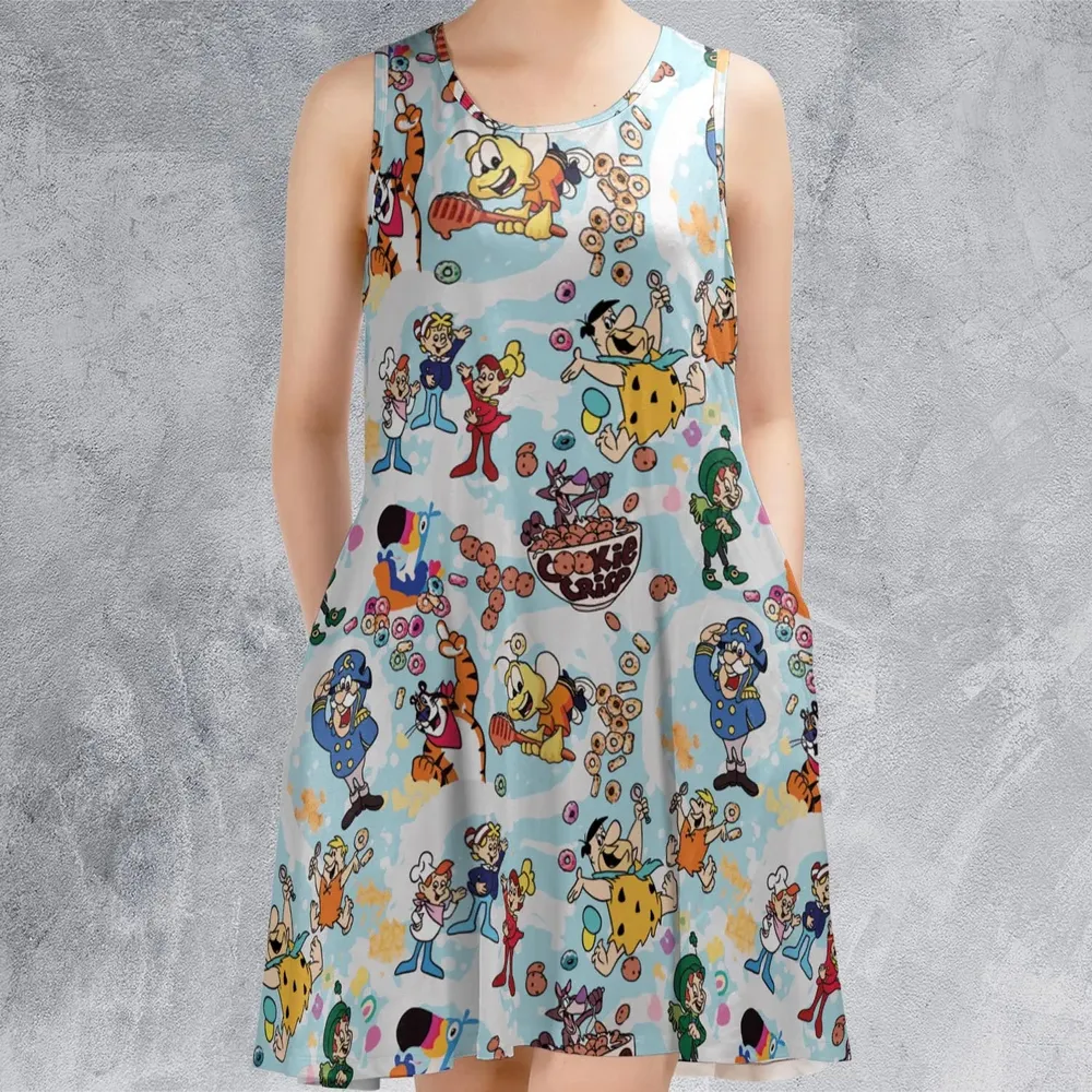 Cereal Favs Large Scale Sleeveless Dress - 2