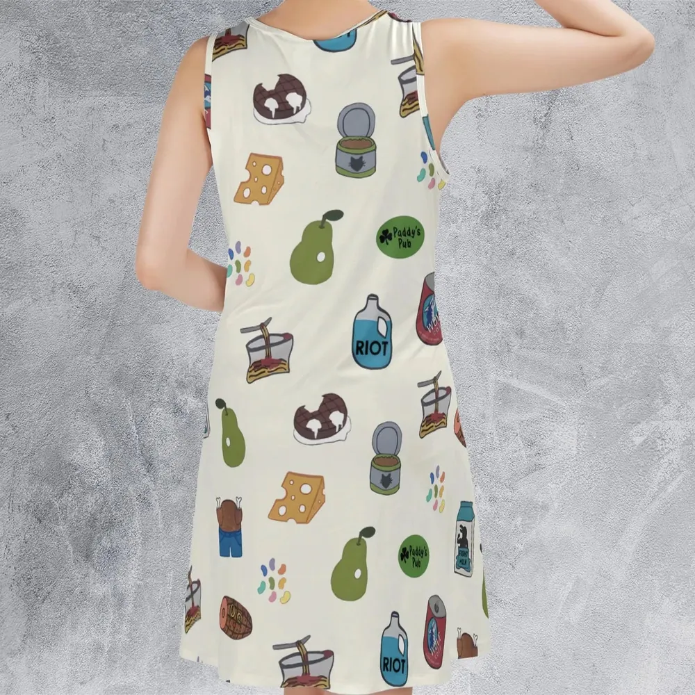 The Food of It's Always Sunny In Philadelphia Sleeveless Dress - 3