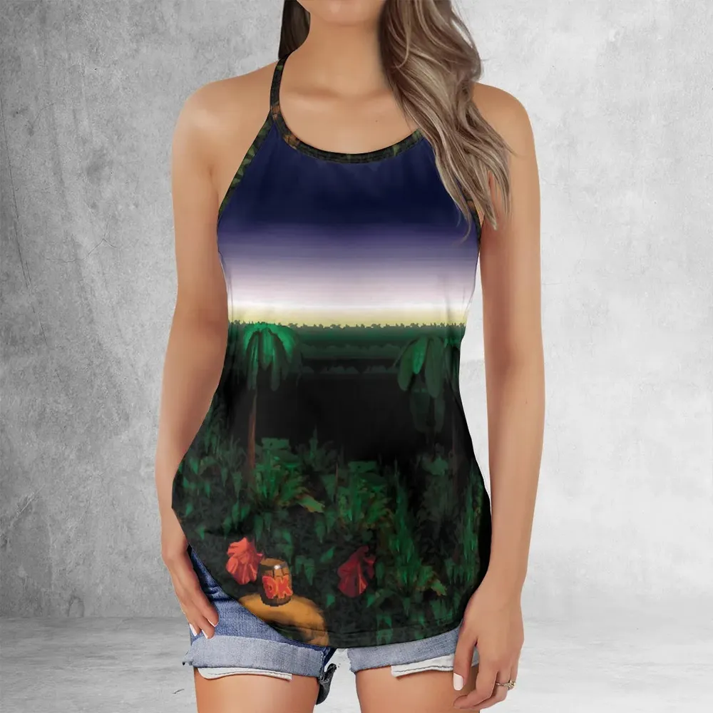 Barrel Cannon DonKey Kong Criss Cross Tank Top - 2