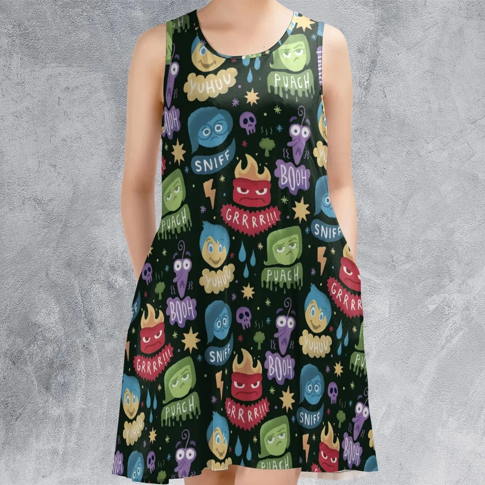 Colourful Mind Inside Out Sleeveless Dress - 2