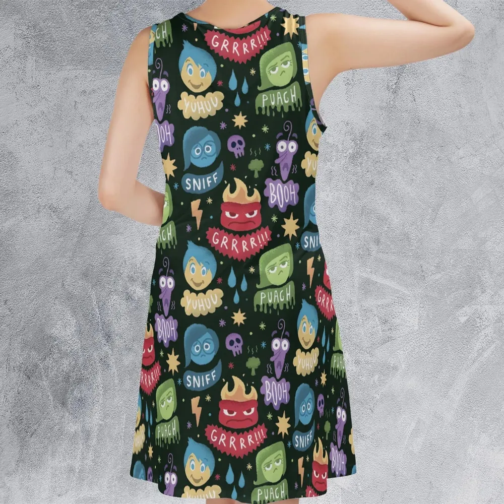 Colourful Mind Inside Out Sleeveless Dress - 3