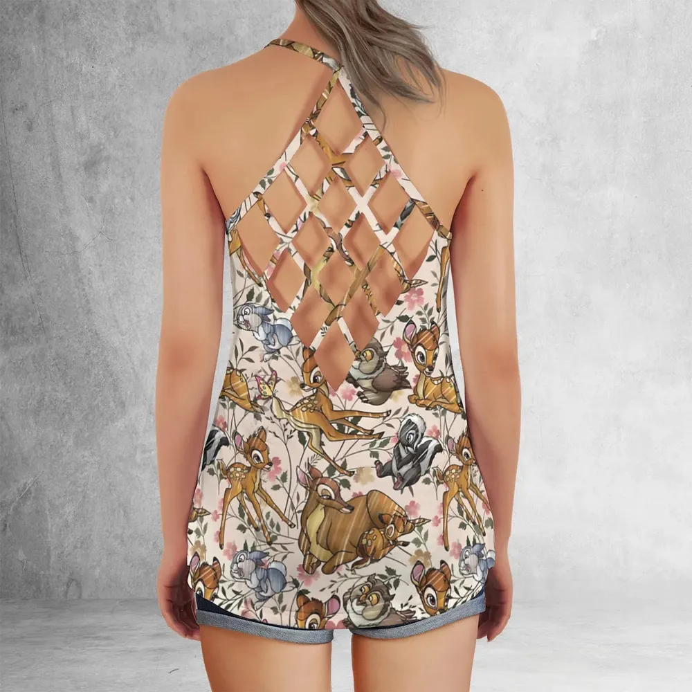Little Wild Bambi Criss Cross Tank Top - 3