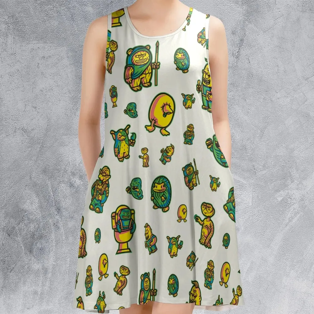 80s But Goodies Sleeveless Dress - 2