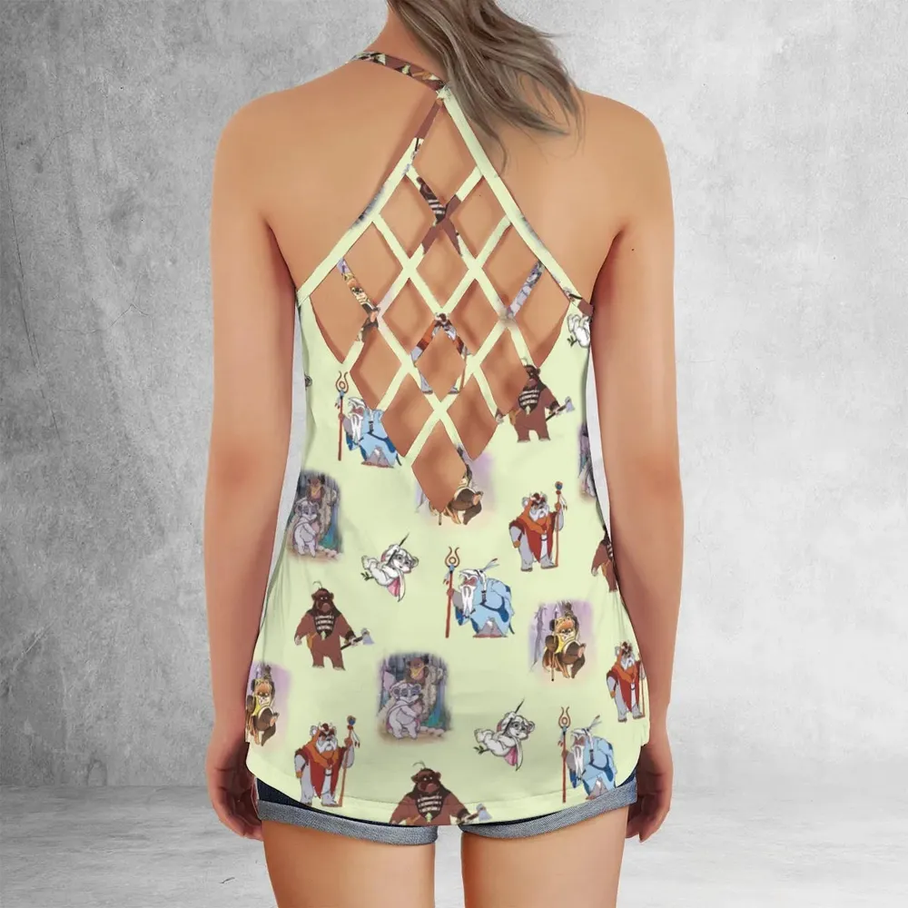 Ewoks Characters Star Wars Criss Cross Tank Top - 3