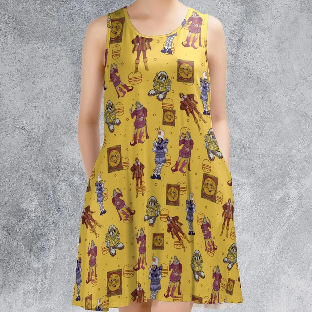 Vintage Burger King Commercial 1980 Sleeveless Dress - 2