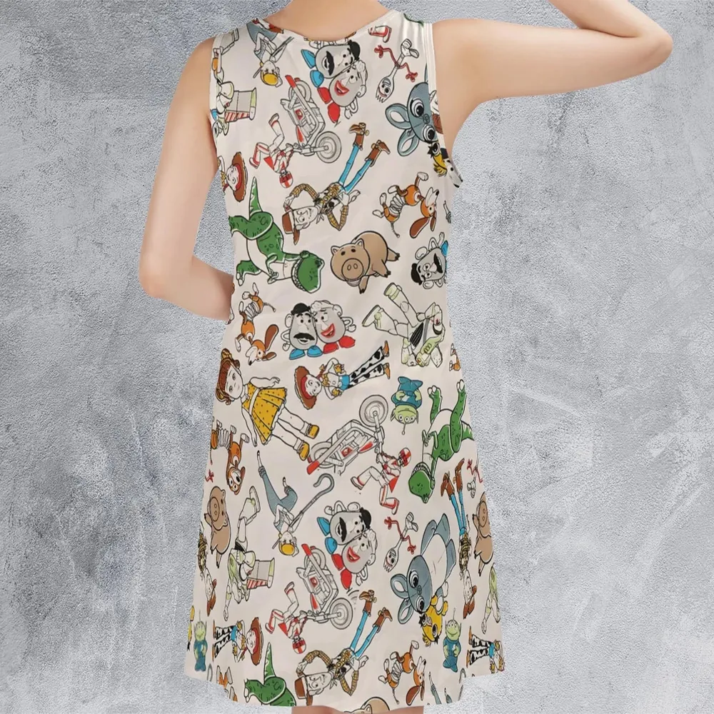 Toy Story Toss Pattern Sleeveless Dress - 3