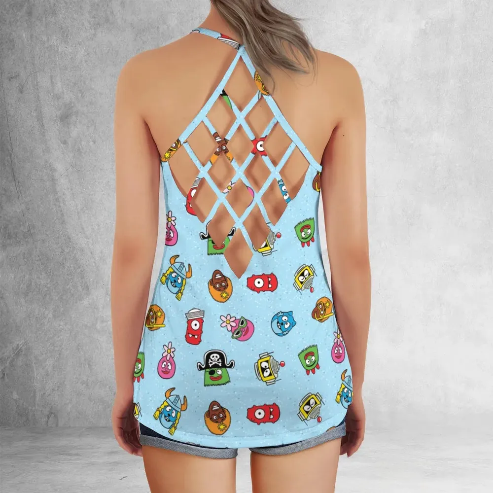 Yo Gabba Gabba Star Wars Mashup Criss Cross Tank Top - 3