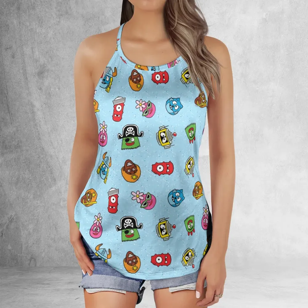 Yo Gabba Gabba Star Wars Mashup Criss Cross Tank Top - 2