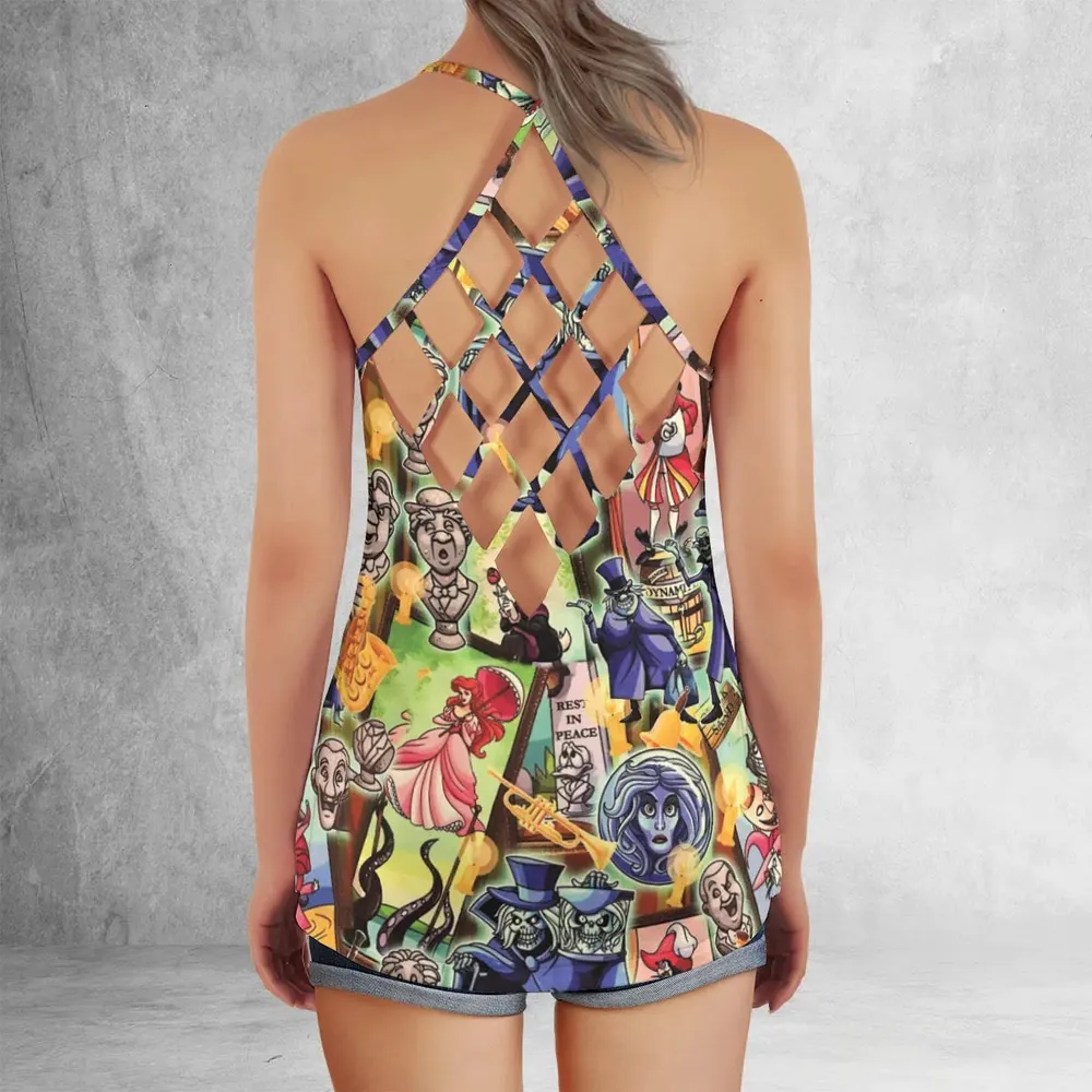 999 Happy Haunts Criss Cross Tank Top - 3