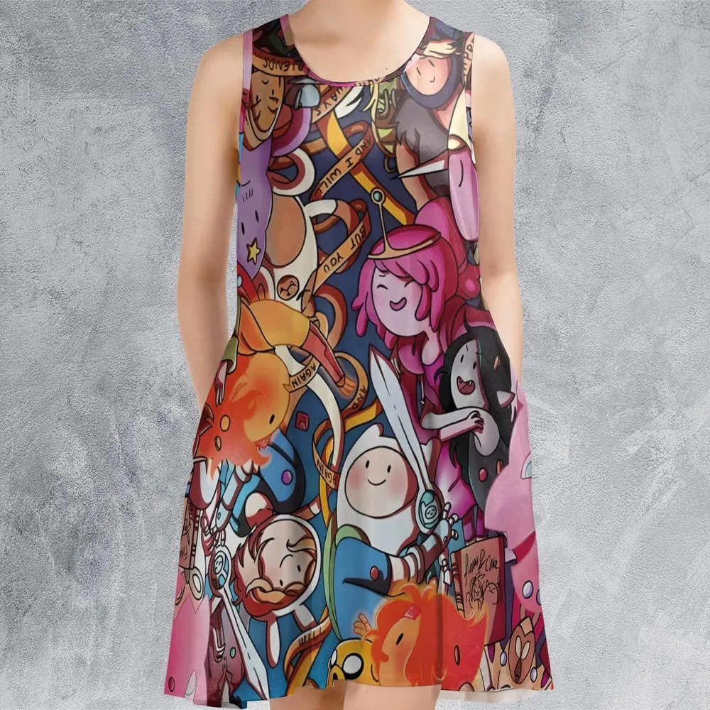 Land of Ooo Adventure Time Sleeveless Dress - 2