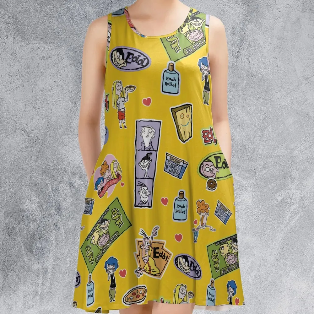 Ed Edd n Eddy n The Kanker Sisters Sleeveless Dress - 2