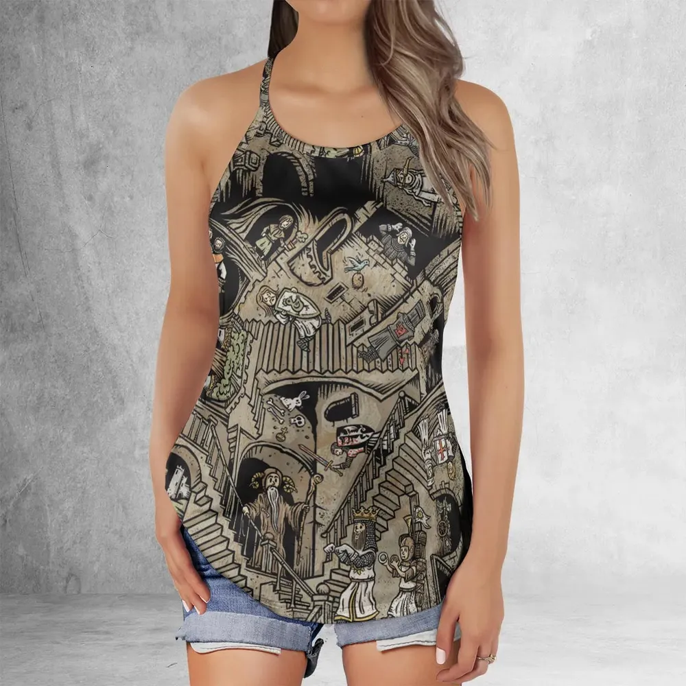 Monty Escher’s Relativity Criss Cross Tank Top - 2