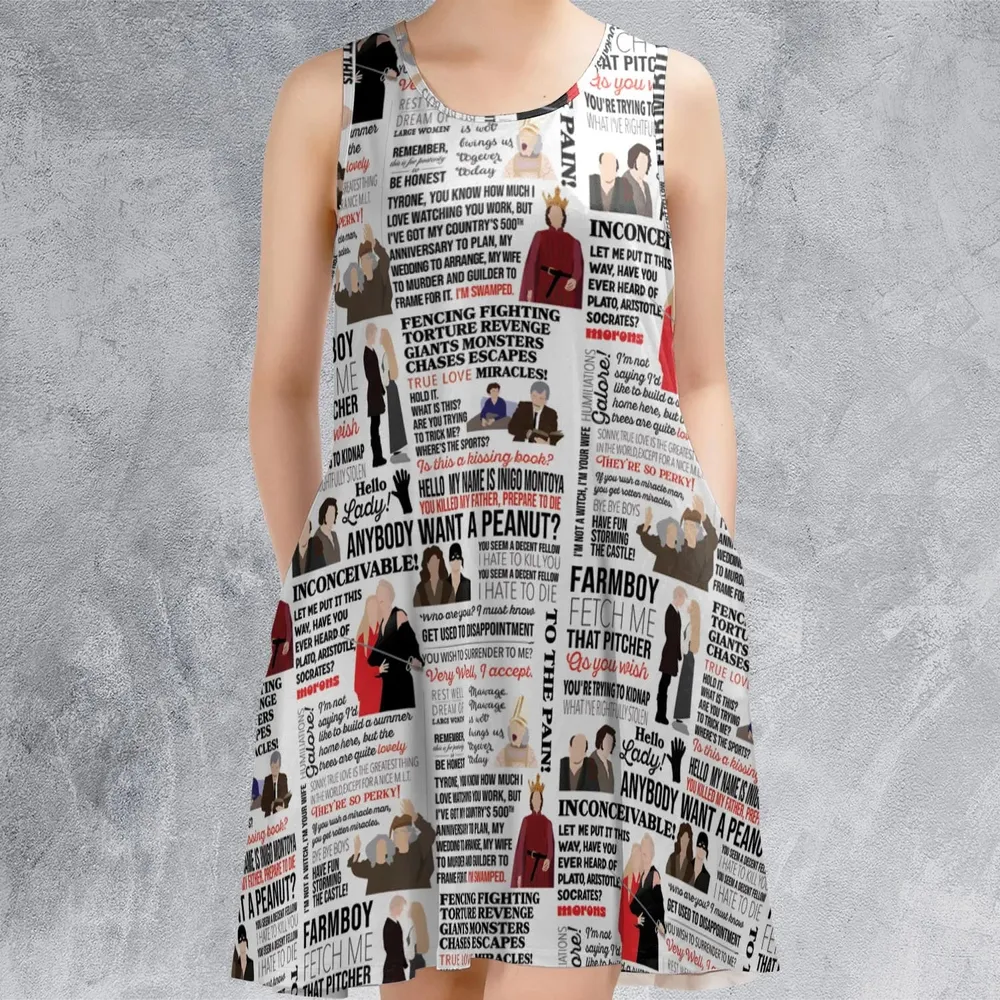 Inconceivable Quotes Sleeveless Dress - 2