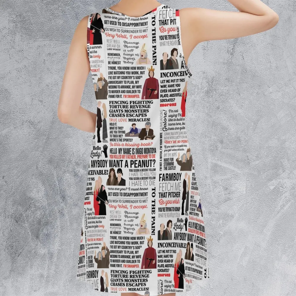 Inconceivable Quotes Sleeveless Dress - 3