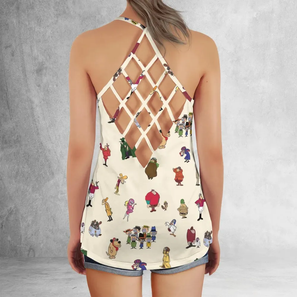 Wacky Races Characters Criss Cross Tank Top - 3