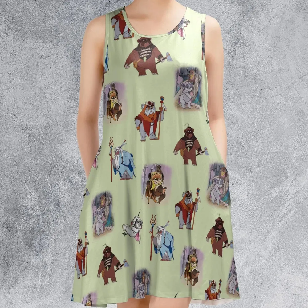 Ewoks Characters Star Wars Sleeveless Dress - 2