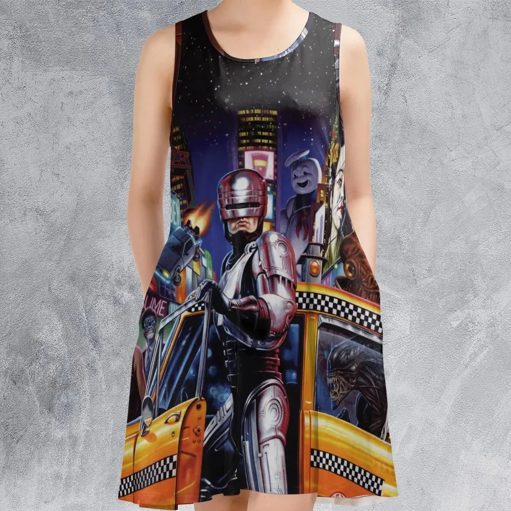 Movies Mashup Sleeveless Dress - 2