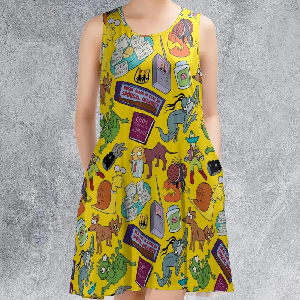 Treehouse of Horror The Simpson Sleeveless Dress - 2