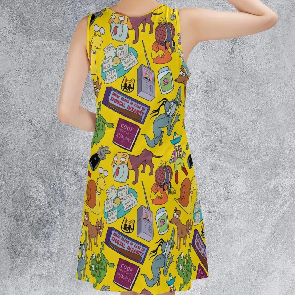 Treehouse of Horror The Simpson Sleeveless Dress - 3