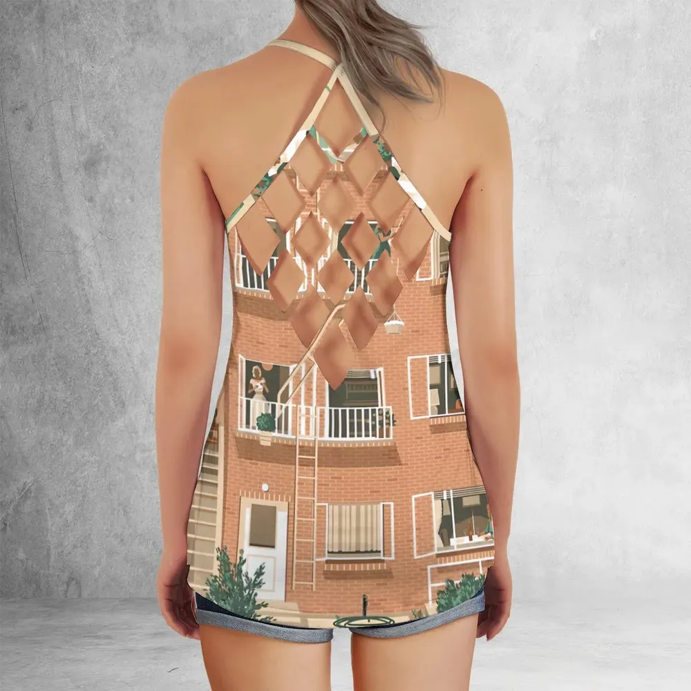 Rear Window Criss Cross Tank Top - 3