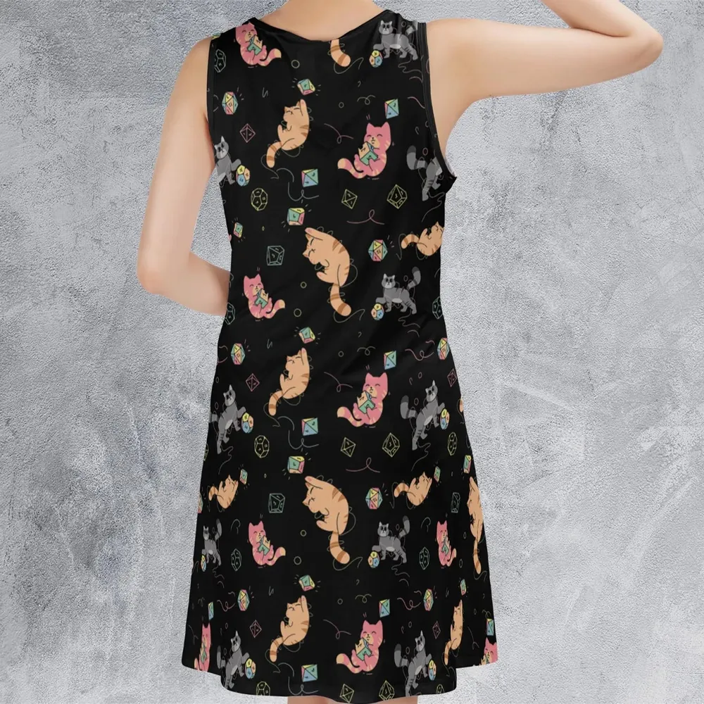 Dice Cat DnD Sleeveless Dress - 3