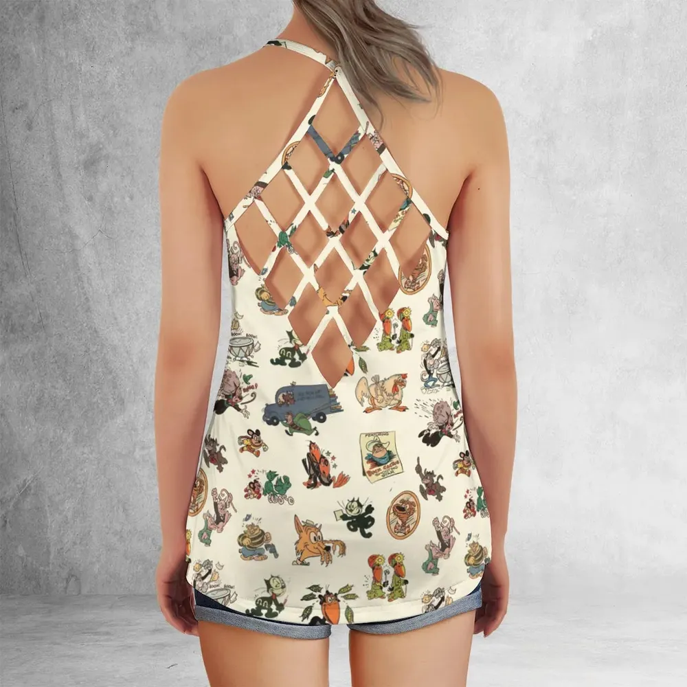 Nostalgia Terrytoons Characters Criss Cross Tank Top - 3