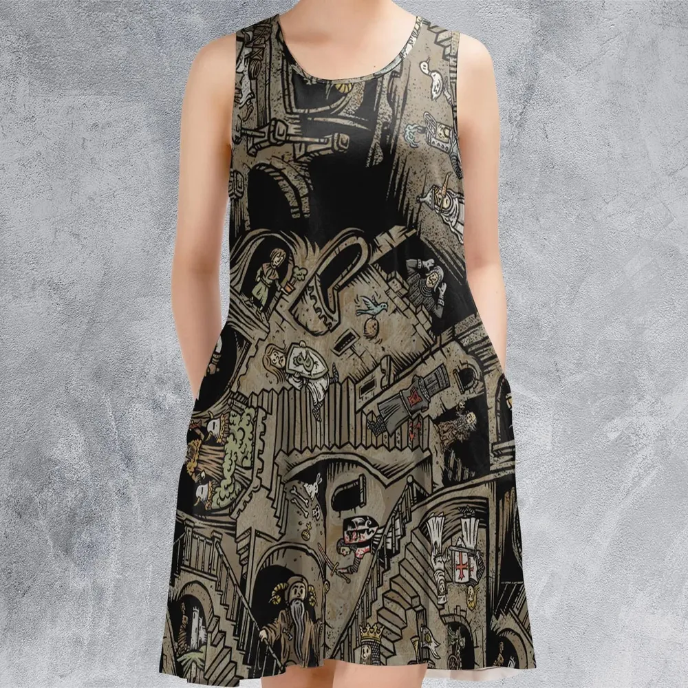 Monty Escher’s Relativity Sleeveless Dress - 2