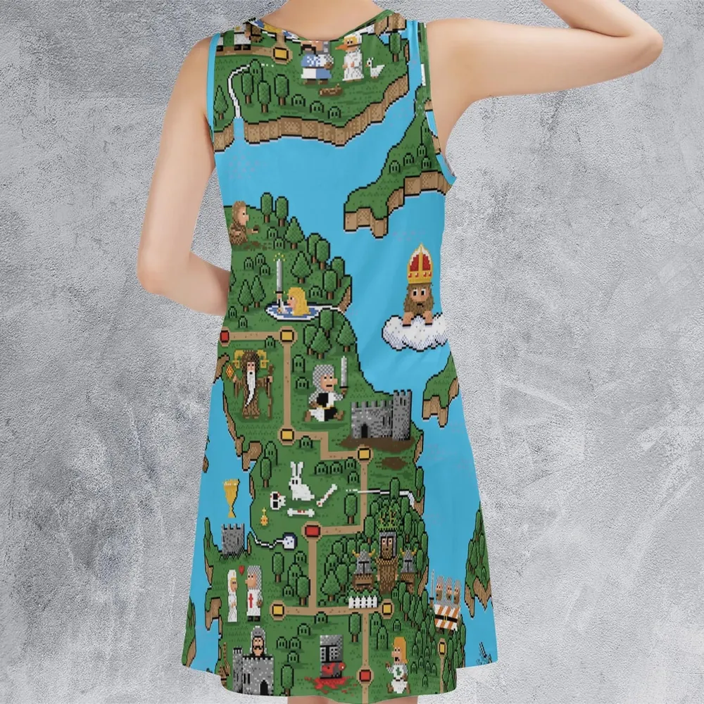 Pixel Art Python Monty Python Sleeveless Dress - 3