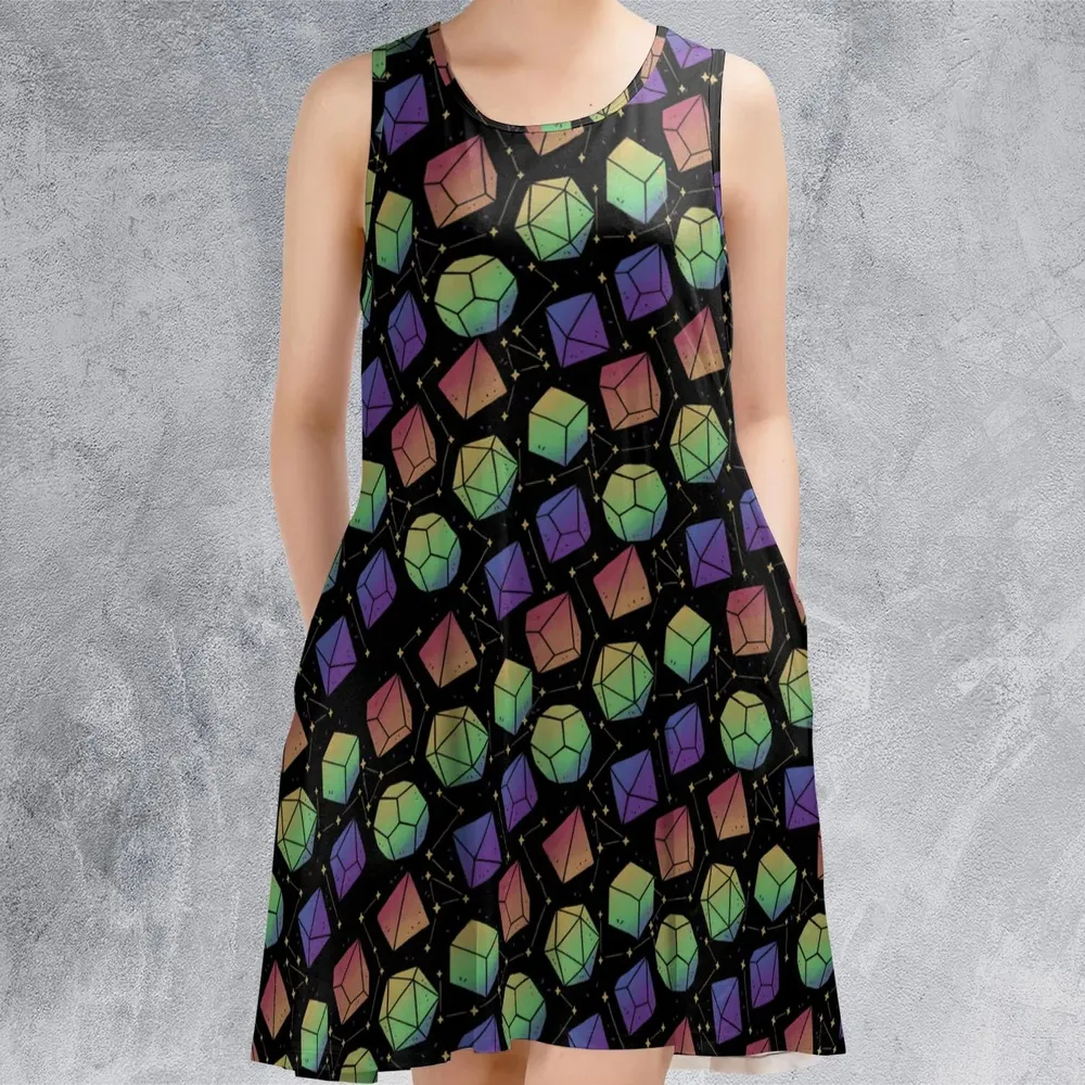 Rainbow Galaxy DnD Sleeveless Dress - 2