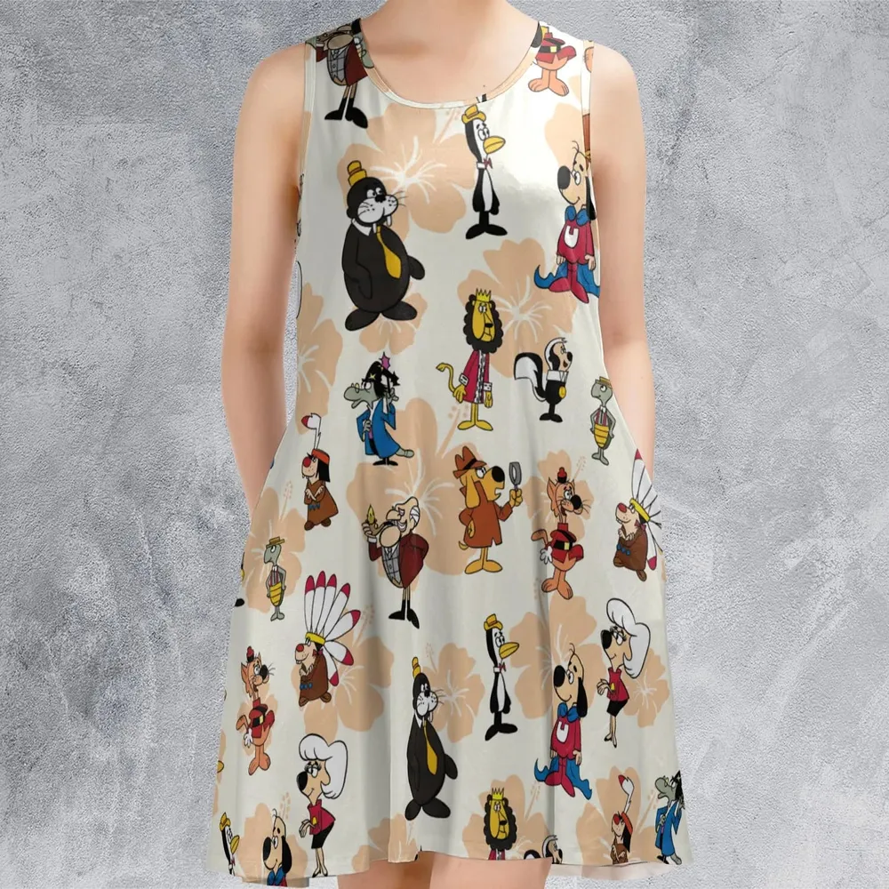 Nostalgia Underdog Characters Sleeveless Dress - 2