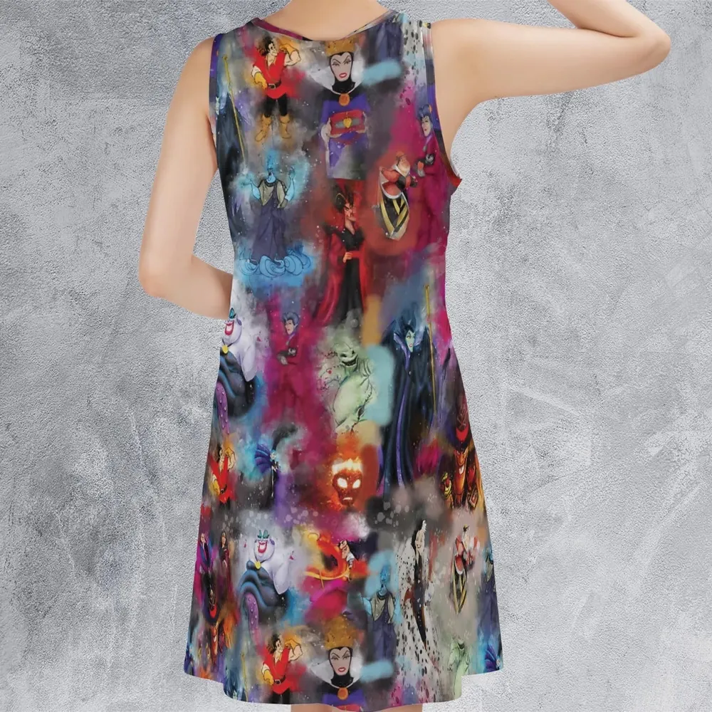 Watercolor Villains Sleeveless Dress - 3