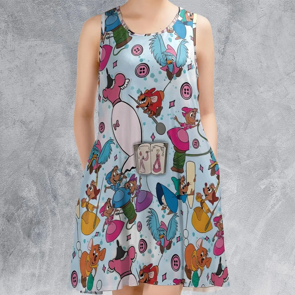 Jaq, Gus, & Sewing Friends Sleeveless Dress - 2