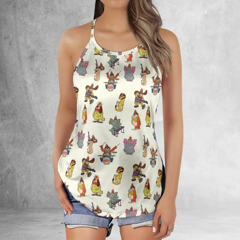 Snorky Fleegle Drooper Bingo The Banana Splits Criss Cross Tank Top - 2