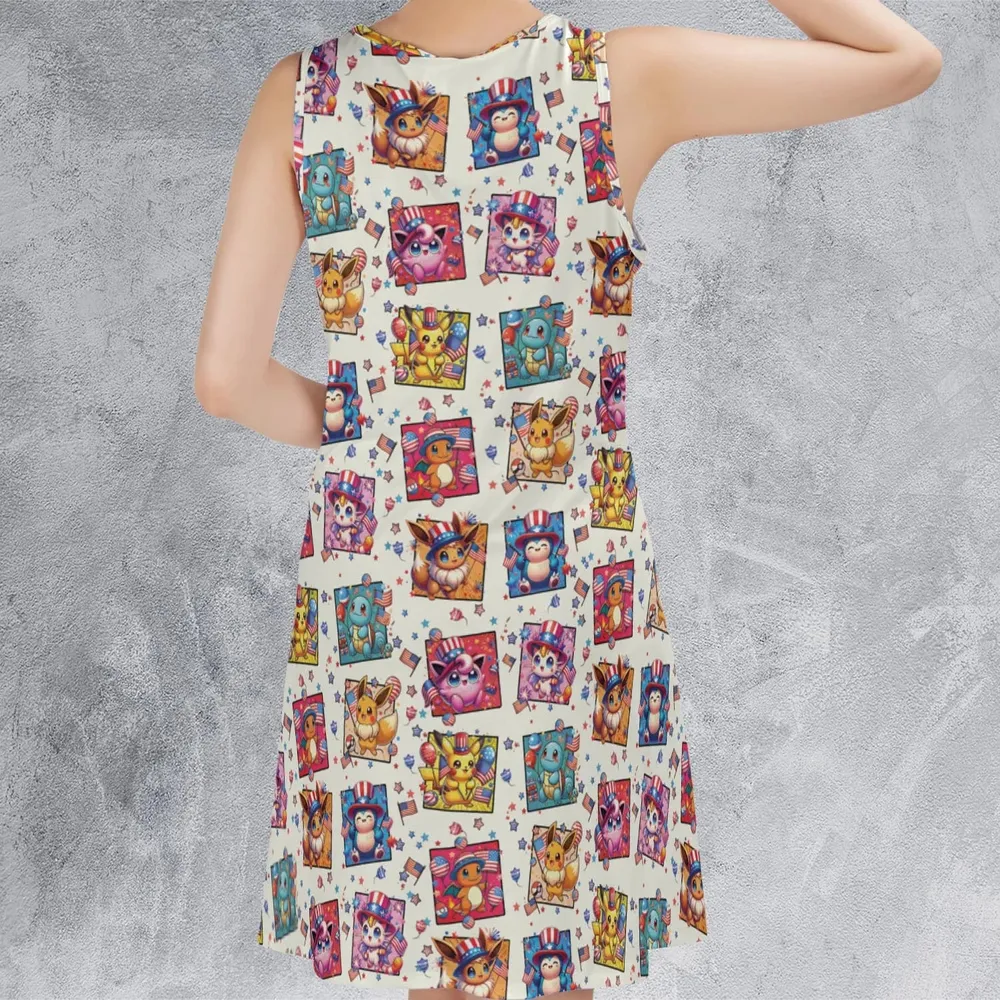 Chill The 4th Out Pokemon Sleeveless Dress - 3