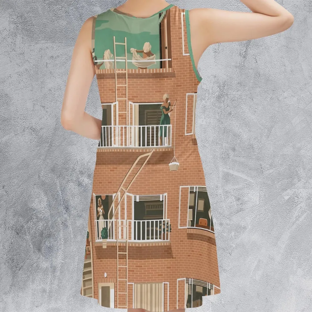 Rear Window Sleeveless Dress - 3