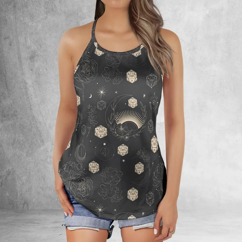 Explosion Dice DnD Criss Cross Tank Top - 2