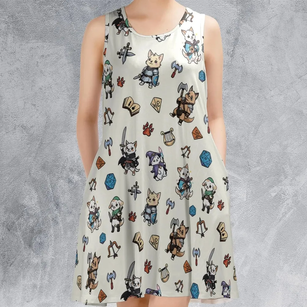 Dungeons and Dogs DnD Sleeveless Dress - 2