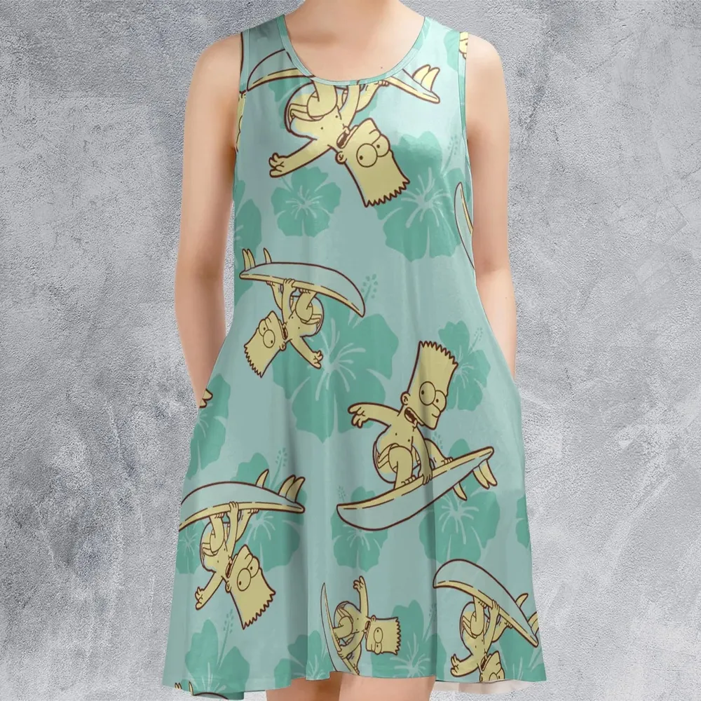 Surfing Simpsons The Simpsons Sleeveless Dress - 2