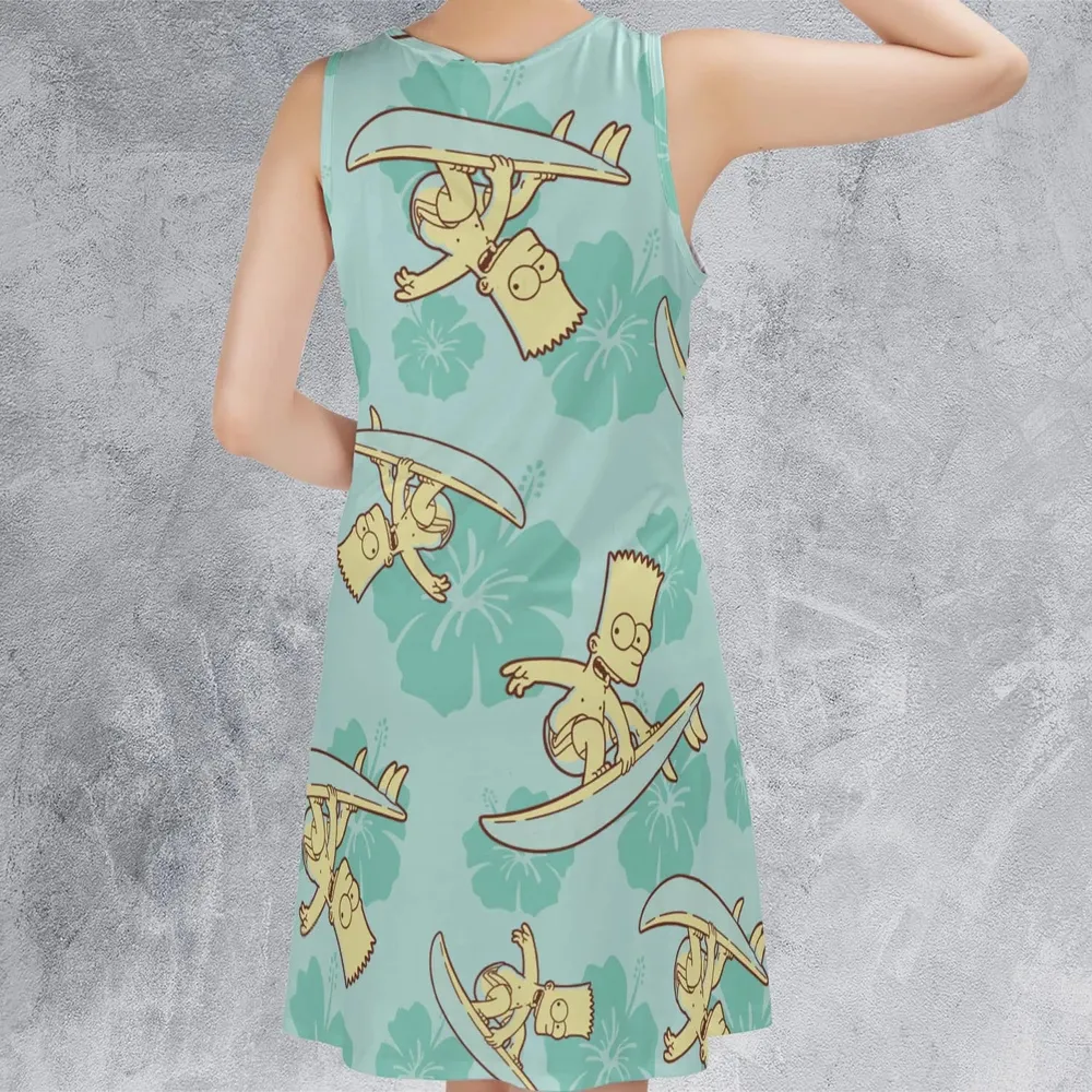 Surfing Simpsons The Simpsons Sleeveless Dress - 3
