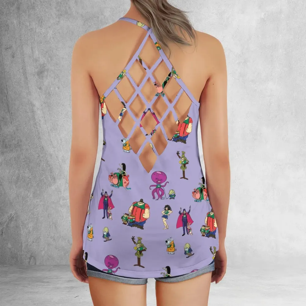Really Rotten Scooby's All-Star Laff-A-Lympics Criss Cross Tank Top - 3
