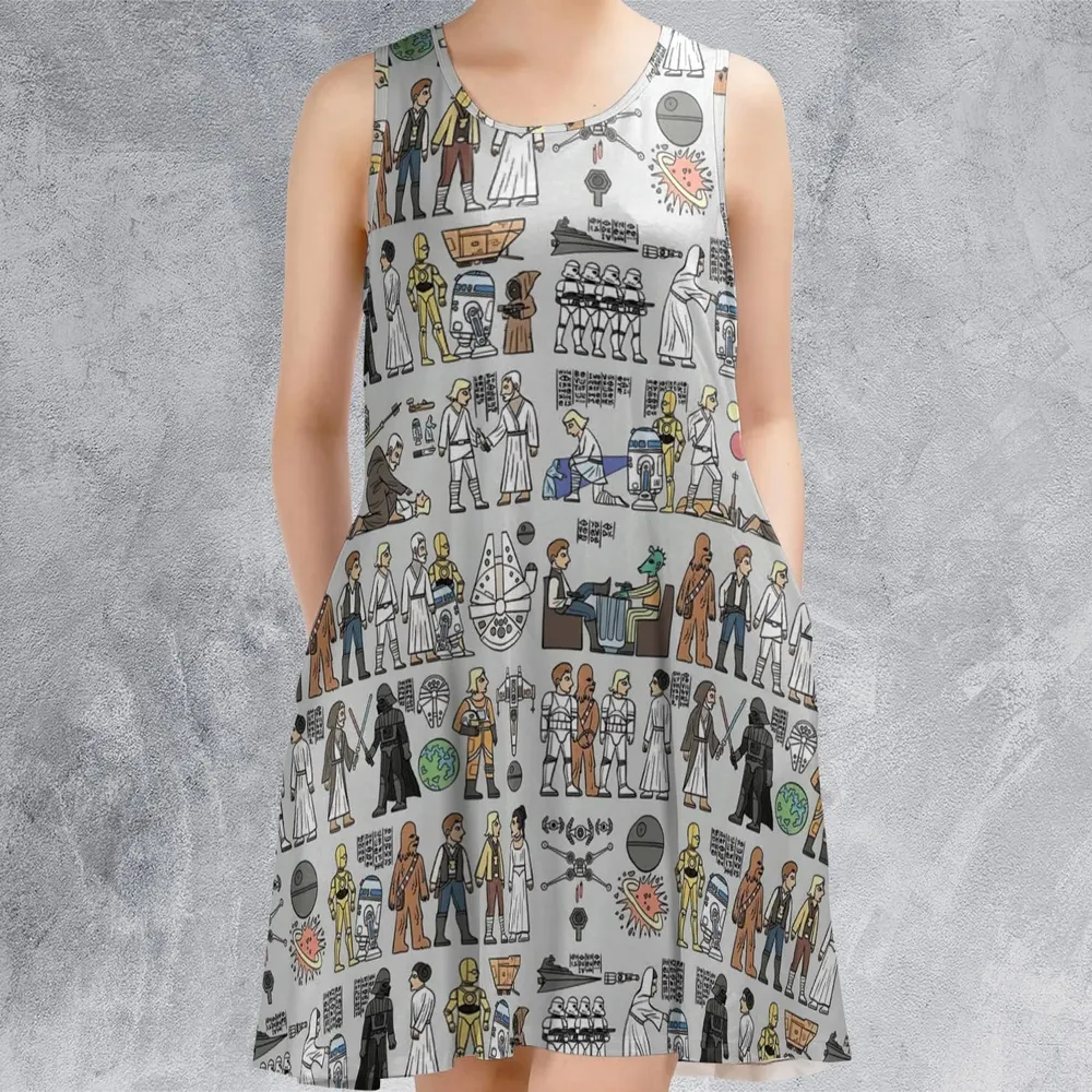 Egyptian Galaxy Wars Sleeveless Dress - 2