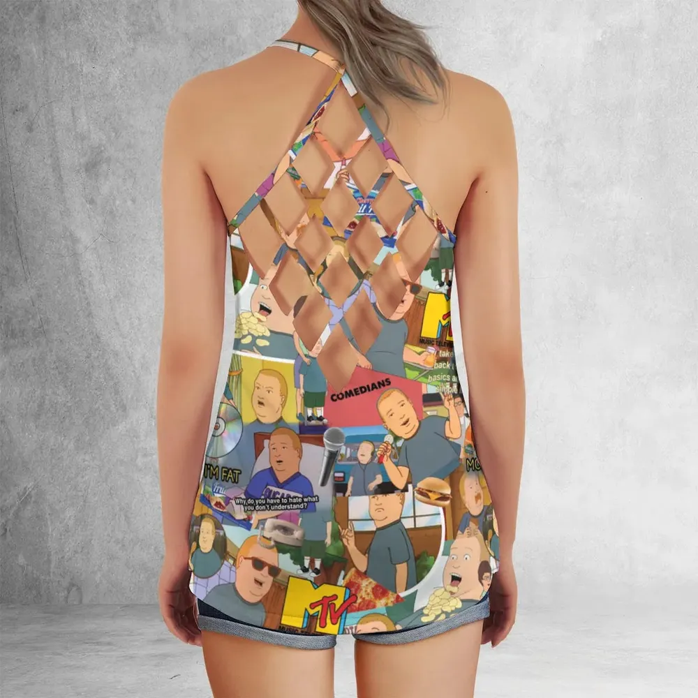 Comedian Bobby King Of The Hill Criss Cross Tank Top - 3