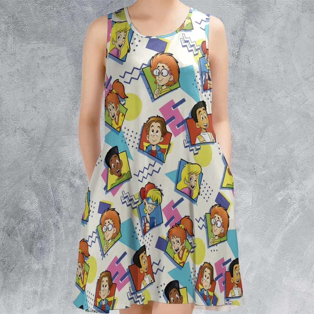 90s Pattern and Kids Club Sleeveless Dress - 2