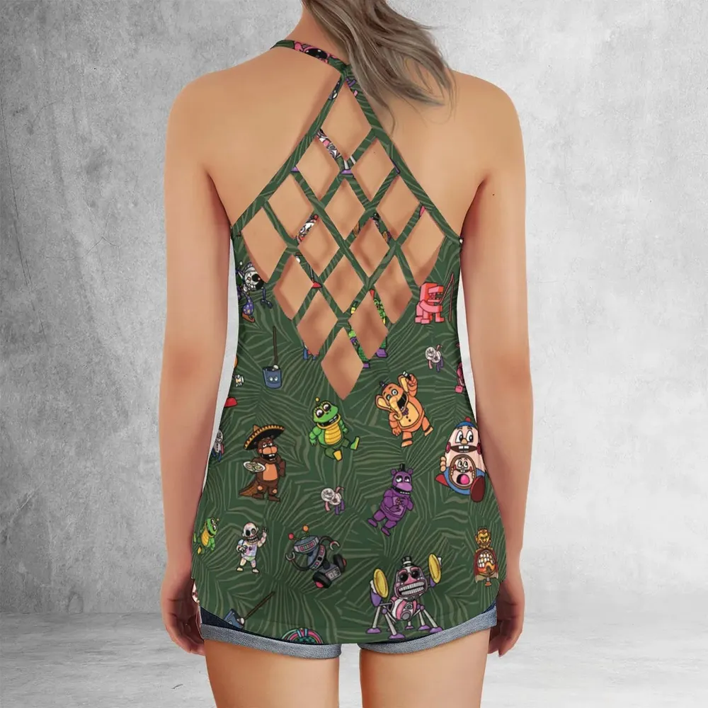 Five Nights at Freddy's Characters Criss Cross Tank Top - 3