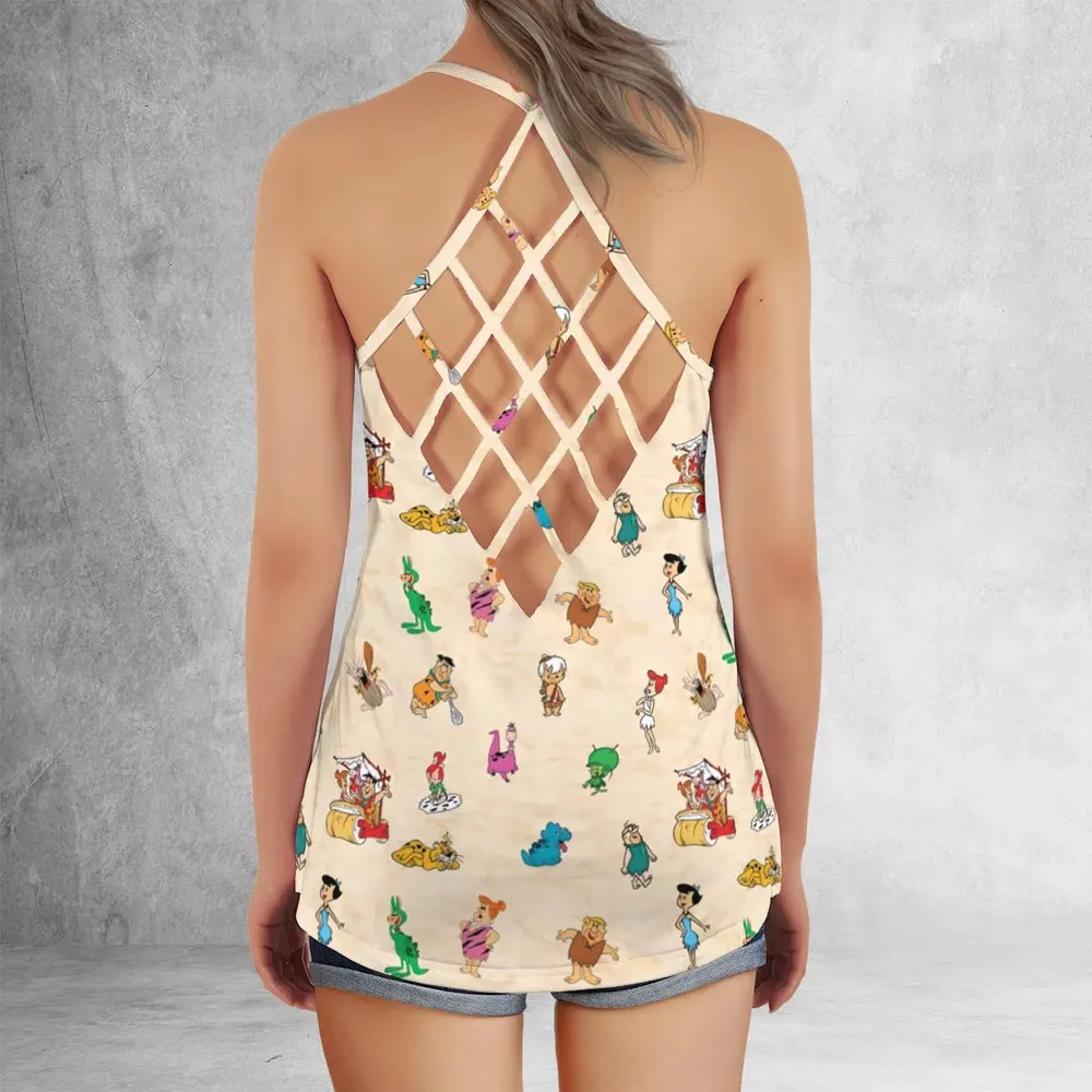 Bedrock The Flintstones Criss Cross Tank Top - 3
