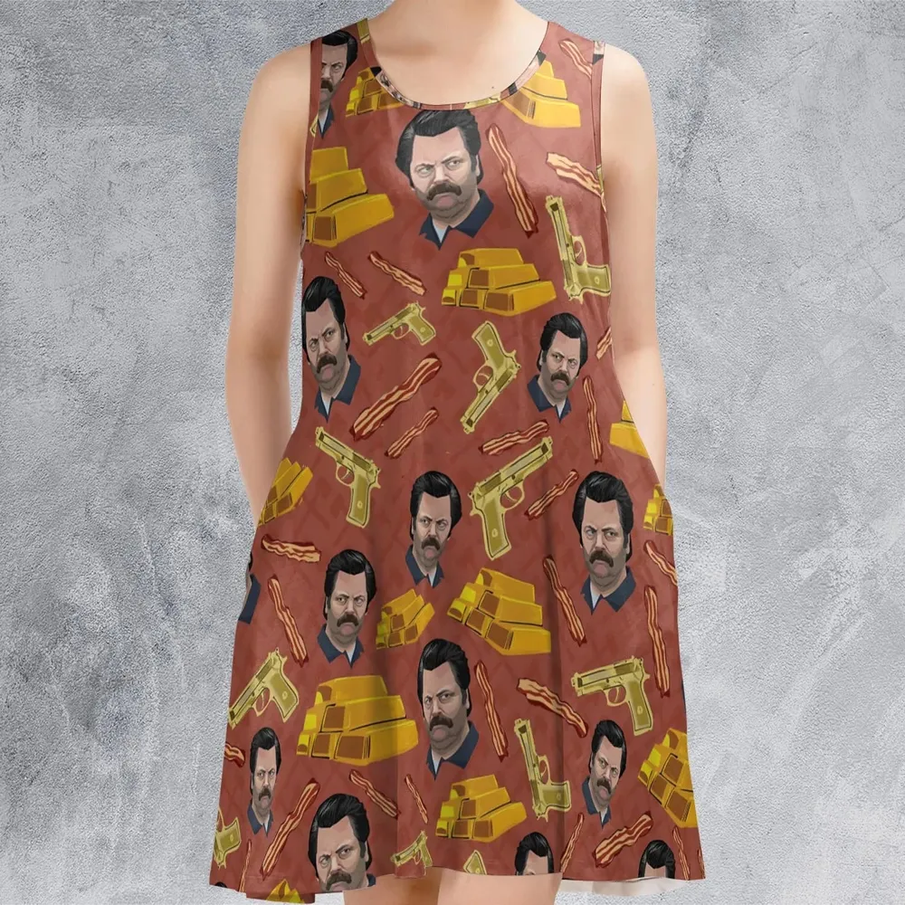 A Swan Song Parks and Recreation Sleeveless Dress - 2